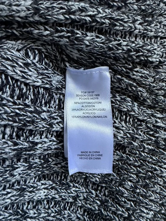 Splendid Charcoal Two-Tone Cable Turtleneck Sweater - Picture 7 of 7